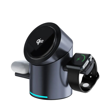 3-in-1 Wireless Charging Station-سريعة وصغيرة الحجم